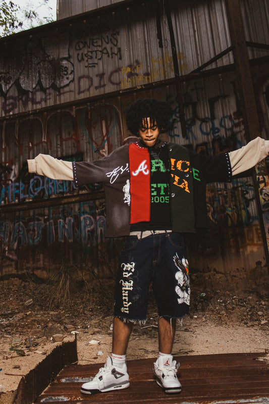 'Fractured' Double Sleeve Tees